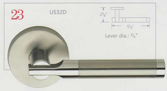 Omnia Stainless Steel and Brass Lever 23 Diagram